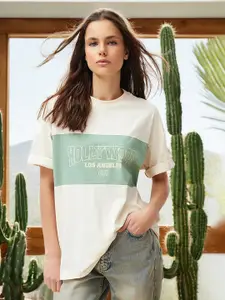 Trendyol Typography Printed Cotton T-shirt