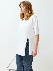 Trendyol Round Neck Short Sleeves Cotton T-shirt