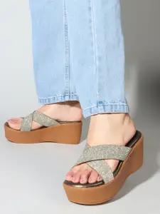 Denill Embellished Wedge Heels