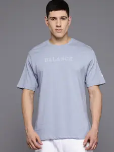 HRX by Hrithik Roshan Pure Cotton Printed Drop-Shoulder Sleeves Yoga T-shirt