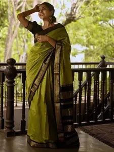 Anjaneya Sarees Ethnic Motifs Woven Design Zari Banarasi Saree