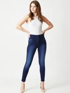 Chemistry Women Skinny Fit High Rise Cropped Length Stretchable High Waist Denim Jeans