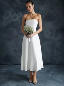 Trendyol Strapless Fit & Flare Midi Dress