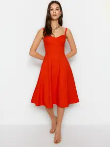 Trendyol Shoulder Strap Fit & Flare Dress