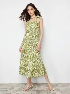 Trendyol Floral Print A-Line Midi Dress