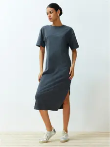 Trendyol Pure Cotton T-shirt Midi Dress