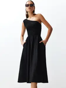 Trendyol One Shoulder Fit & Flare Midi Dress