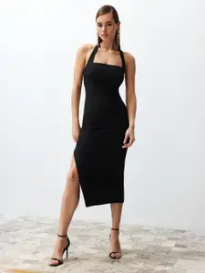 Trendyol Halter Neck Bodycon Midi Dress