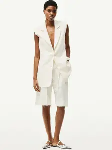 H&M Linen-Blend Sleeveless Blazer