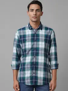 Louis Philippe Jeans Slim Fit Checked Pure Cotton Casual Shirt