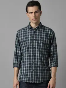 Louis Philippe Jeans Slim Fit Checked Pure Cotton Casual Shirt