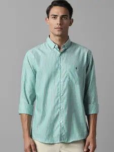 Louis Philippe Sport Slim Fit Striped Button Down Collar Long Sleeves Cotton Casual Shirt