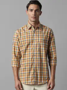 Louis Philippe Sport Slim Fit Others Checked Spread Collar Cotton Casual Shirt