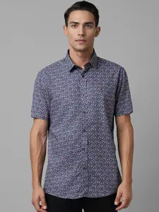Louis Philippe Sport Slim Fit Floral Printed Spread Collar Casual Shirt