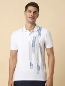 Allen Solly Typography Printed Polo Collar Cotton T-shirt