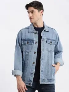 SHOWOFF Spread Collar Rapid-Dry Windcheater Denim Jacket
