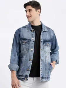 SHOWOFF Windcheater Rapid-Dry Washed Denim Jacket
