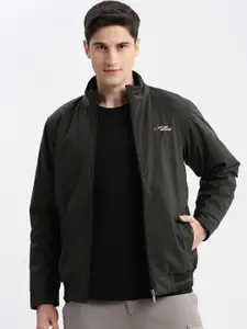 SHOWOFF Mock Collar Long Sleeves Zip Detail Rapid-Dry Windcheater Bomber Jacket