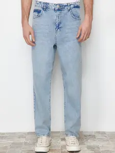 Trendyol Men Mi-Rise Clean Look Heavy Fade Cropped Stretchable Jeans