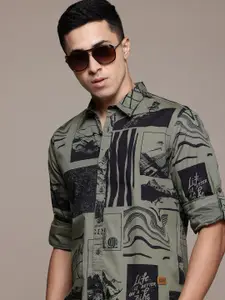 The Roadster Lifestyle Co. Printed Casual Shirt