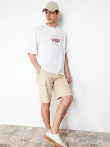 Trendyol Men Mid Rise Pure Cotton Cargo Shorts