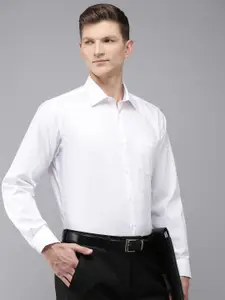 Van Heusen Self Design Custom Fit Textured Formal Shirt