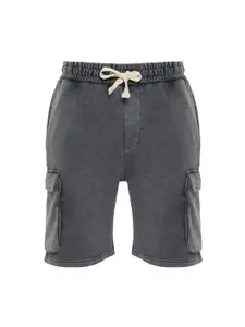 Trendyol Men Mid-Rise Pure Cotton Cargo Shorts