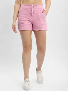 Madame Women Striped Pure Cotton Shorts