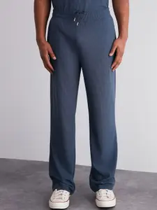 Trendyol Men Striped Mid-Rise Track Pant