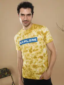 Crocodile Typography Printed Cotton Round Neck Slim Fit Knitted T-shirt