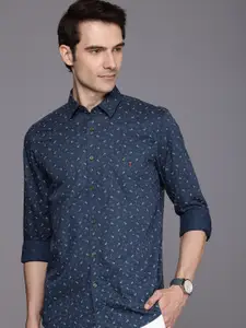 Louis Philippe Sport Men Super Slim Fit Floral Pure Cotton Printed Casual Shirt