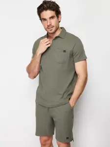 Trendyol Textured Short Sleeves Tracksuit