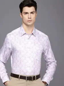 Louis Philippe Pure Cotton Classic Opaque Printed Formal Shirt