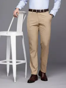 Louis Philippe Men Striped Super Slim Fit Formal Trousers