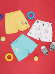 Pantaloons Baby Boys Pack Of 3 Printed Pure Cotton Shorts