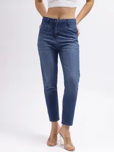ELLE Women Straight Fit Stretchable Pure Cotton Jeans