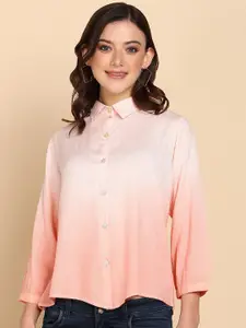 Maaesa Relaxed Tie & Dye Spread Collar Regular Fit Casual Shirt