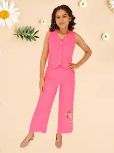 CUTECUMBER Girls Embellished Top with Trousers