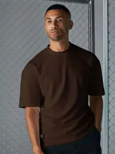 Maniac Self-Design Round Neck Regular Fit T-shirt