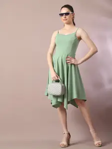 DressBerry Shoulder Straps Fit & Flare Dress