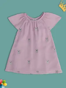MINI KLUB Infant Girls Embroidered A-Line Dress