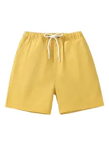 StyleCast x Revolte Boys Yellow Loose Fit Cotton Regular Shorts