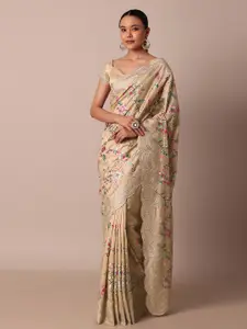 KALKI Fashion Ethnic Motifs Embroidered Saree