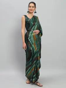RACHNA Women Striped Satin Ready to Wear Saree