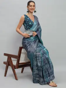 RACHNA Striped Satin Ready to Wear Saree