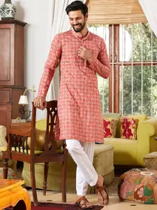 See Designs Sanwara Printed Cotton Mandarin Collar Kurta