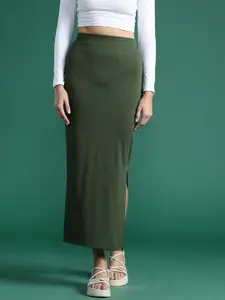 DressBerry Solid Pencil Midi Skirt