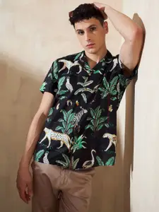 DENNISON Block Printed Oversized Casual Shirt