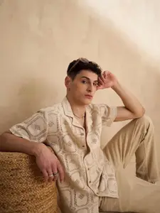 DENNISON Schifli Semi Sheer Oversized Party Shirt