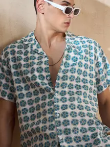 DENNISON Block Printed Oversized Casual Shirt